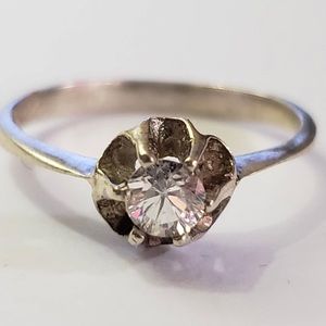 Dainty Silver CZ Ring - Size 5.5